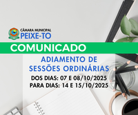 Adiamento de Sessões