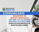 Adiamento de Sessões Adiamento de Sessões