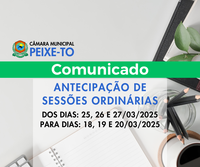 Antecipação de Sessões