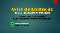 Aviso de Licitação