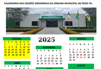 Calendário das Sessões 2025