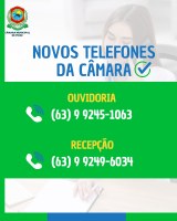 Novos números de telefone